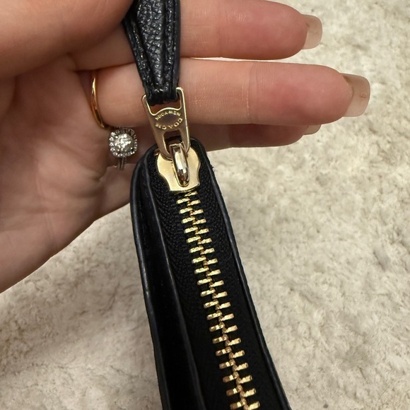 Coach Black and Gold Textured Wallet - Picture 6 of 10